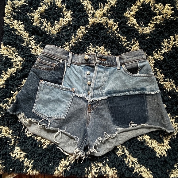 Revice MATCHMAKER SHORTS / LOVE AT FIRST SIGHT button fly denim jorts - Picture 2 of 10